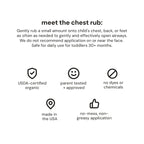 oogiebear Kids Chest Rub, USDA Organic Soothing Peppermint & Rosemary for Breathing Relief and Comfort, Petroleum Free, 30+ Months, 1.0 Oz Balm