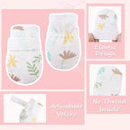 Newborn Baby Mittens Infant No Scratch Gloves Cotton Mitts for Baby Girls Boys