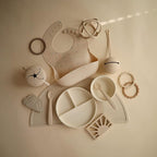 mushie Silicone Snack Cup | Spill Proof Food Container for Toddler and Baby (Shifting Sand)