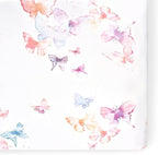 Oilo Crib Sheet, Breathable, Fitted, Turkish Cotton Jersey, 300 Thread Count, Machine Washable, Fits Standard Crib (28" x 52" x 6"), Toddler Bedding, Girl, Boy, & Neutral Nursery Design, Butterfly