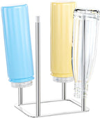 Water Bottle Drying Rack, Stainless Steel Bottle Dryer Rack, Baby Bottles Rack Dryer, Cup Drying Rack, Reusable Bag Drying Stand, Kitchen Stand Holder for Glass Bottles, Water Cups, Plastic Bag