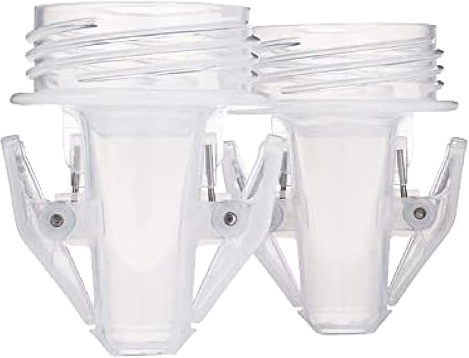 Motif Medical Pump-to-Bag Electric Breast Pump Adapter -Compatible w/Spectra S1 & S2 Breast Pump - Pump Adapter w/Twist Shield Connectors - 3-Step Time-Saving Nursing Pump Adapter (Set of 2)