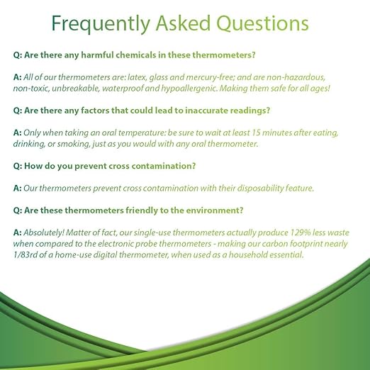 Ultra Single-Use Thermometers: Individually Wrapped 100-pack, Provides Superior Accuracy and Maximum Infection Control. Perfect for Businesses, Schools, First-Aid, Home, and Travel! (Celsius)