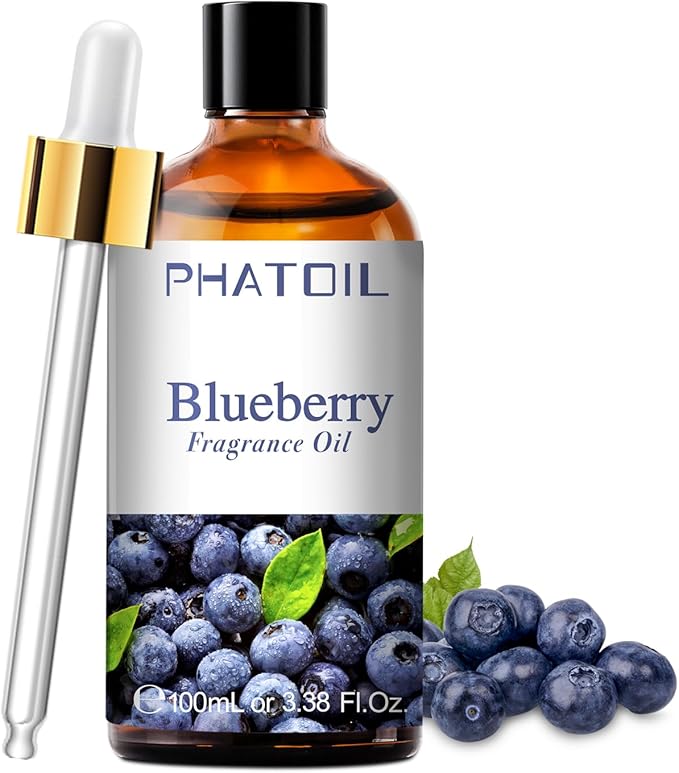 PHATOIL 3.38FL.OZ Blueberry Fragrance Oils for Aromatherapy, Essential Oils for Diffusers for Home, Perfect for Diffuser, Yoga, Skin Care, DIY Candle and Soap Making - 100ml