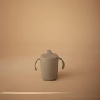mushie Trainer Sippy Cup | Made in Denmark | Leak Resistant Twist-Off Lid & Handles | 6 Months + (Sage)