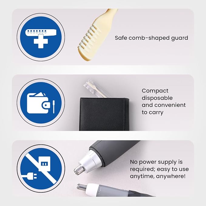 NIKKEN HANAGETTER Nose Hair Remover 3-Pack – Painless Manual Tweezers, Precision Stainless Steel, Made in Japan