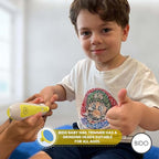 BİDO Baby Nail Trimmer File Electric-Safe Baby Nail Clippers,Manicure Kit for Newborn Toddler and Kids,6 Grinding Heads and LED Light, Pink or Blue (Yellow)