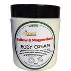 Beef Tallow & Magnesium Body butter - Grass Fed and Finished beef tallow Magnesium Cream- Handmade moisturizer for Cracked, Dry, Itchy skin- eczema cream- diaper rash (OATMEAL & HONEY)