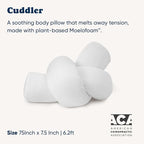 Bearaby Body Pillow - Full Body Pillows for Adults, Pregnancy Pillow - Made from Natural Rubber Foam and Organic Cotton