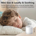 Portable Sound Machine Mini White Noise Machine with 30 Soothing Sounds for Newborn Baby Kids Adults Rechargeable Sleep Brown Noise Machine 4 Timers Memory Function for Travel Camping Home Office