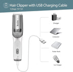 Bimirth Baby Hair Clipper with Vacuum - Hair Trimmer for Kids and Toddlers - Waterproof, Rechargeable, Cordless Hair Cutting Machine for Children (with Bag)