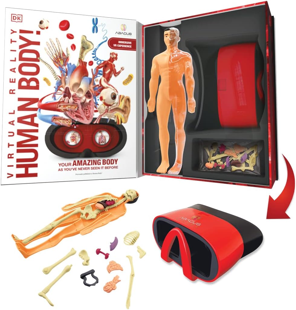 Virtual Reality Human Body Gift Box- Illustrated Interactive VR Book and STEM Learning Activity Set - for Ages 8 and Up