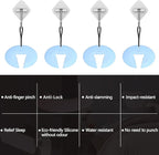 Door Pinch Guard and Door Slam Stopper, Durable Silicone Door Finger Pinch Guard, Prevents Finger Pinch Injuries, Slamming Doors, Door Safety for Kids, 2 Packs Blue Basic.