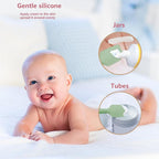 3-Pack Baby Diaper Cream Spatula - Baby Diaper Rash Cream Applicator for Butt Paste - Diaper Cream Brush for Newborn Essentials (grey, green, pink)