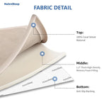 Baby Play Mat for Floor, 1.3" Thick Elasti-Foam 50x50 Playpen Mat for Toddlers Infant kids,Water-Repellent Soft Coral Velvet for Tummy Time, Non-Slip Backing for Crawling,Tatami Style(Beige)