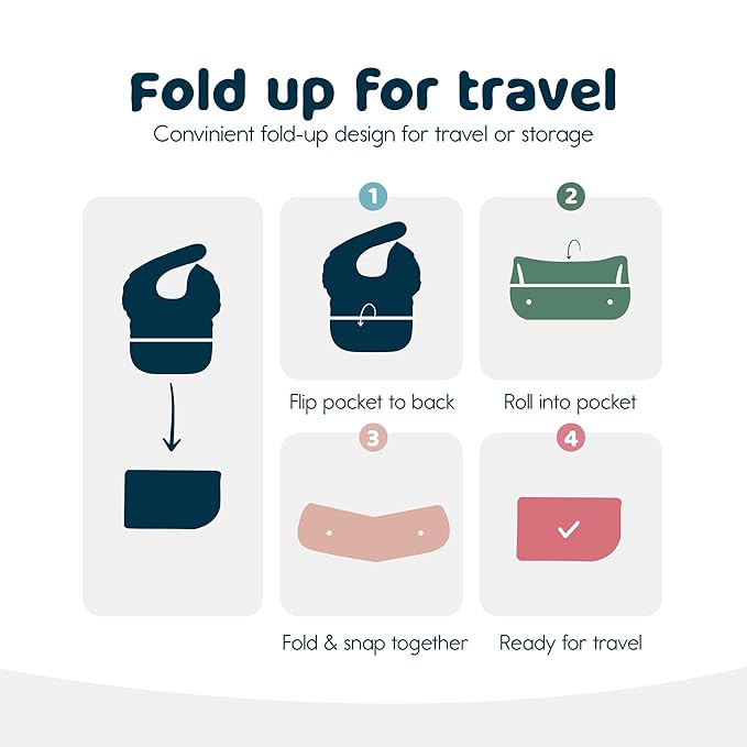 Tiny Twinkle Mess Proof Baby Bibs for Eating - Waterproof, Wipeable Bibs - Toddler Bibs - Travel Friendly - PFAS, PVC, BPA, Phthalate Free - Baby Food Bibs(3 Pack,Petite Safari)