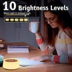 ColorsNoise Sound Machine and White Noise Machine with 30 Soothing Sounds with 12 Colors Baby Night Light with Memory Function (T-Wood)
