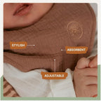 Parker Baby Muslin Bandana Drool Bibs | 100% Soft Muslin Cotton, Absorbent & Adjustable | Stylish Teething & Drooling Bibs