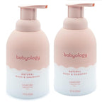 Babyology All Natural Baby Wash and Shampoo - 100% Edible Ingredients - with Organic Lavender Essential Oil (Fragrance Free) – 12 FL OZ - Good for Sensitive Skin - Non Toxic - Tear Free (Pack of 2)