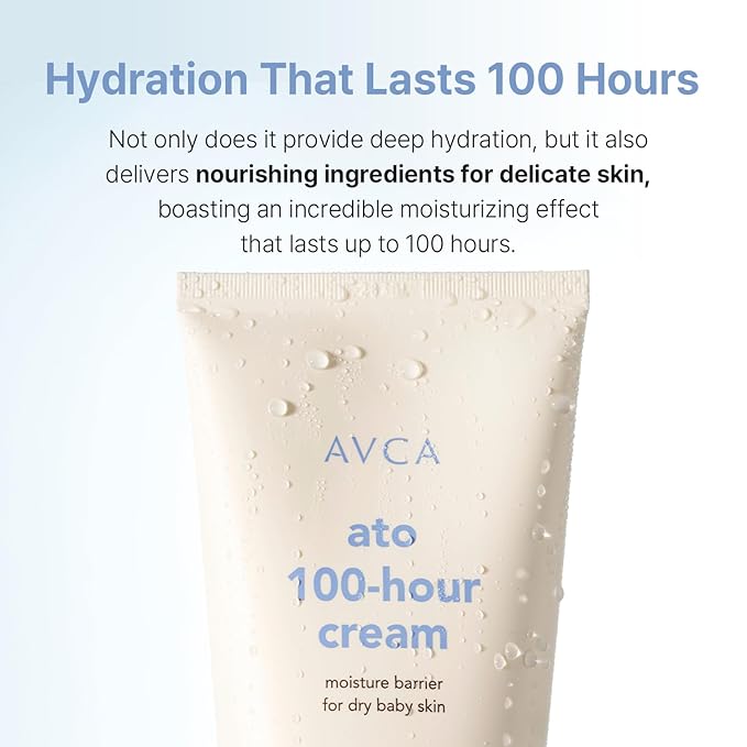 AVCA Ato 100-Hour Baby Cream for Dry, Sensitive Skin and Long-Lasting Moisture 200ml/6.76fl. oz.