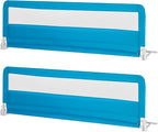HONEY JOY Bed Rail for Toddlers, 71-in Extra Long, Portable Safety Bed Guardrail w/Double Safety Child Lock, Foldable Baby Bed Rail Guard, Fit King & Queen Full Twin Size Bed Mattress(Blue, Pack 2)