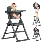 6-in-1 Baby High Chair, Convertible Highchair for Babies to Toddlers, Step Stool for Dining Time, Foldable & Easy Clean, Space-Saving Design, Adjustable, Navy Blue