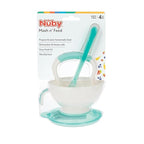 Nuby Garden Fresh Mash 'N' Feed 4 Piece Baby Preparation & Feeding System (Aqua)