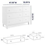 GAP babyGap Legacy 6 Drawer Dresser with Interlocking Drawers - Greenguard Gold Certified, Bianca White