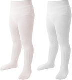 Marchare Baby Girls Tights Thick Solid Cable Knit Leggings Winter Warm Stockings For Toddler Girls 1/2/3/4/5 Pack