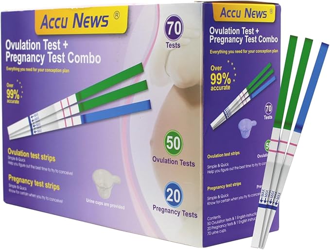 Ovulation Test Plus Pregnancy Test Combo, Early Pregnancy Detection, Ovulation Home Test, Conception Preparation Package