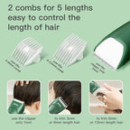 Baby Hair Clippers for Beginners - 13 Pieces Professional Baby Hair Cutting Kit, Silent Hair Clippers Autism with IPX7 Waterproof, Safe Ceramic Blades and LCD Display for Babies & Children & Adults