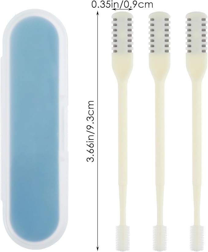 3Pcs 2-in-1 Nasal Hair Cutter Nostril Hair Remover Tool Portable Manual Mens Nose Hairs Trimmer Suitable for Men and Women with Soft Cleaning Brush (Cream)