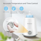 Baby Bottle Warmer, Bottle Warmer, Baby Defrost Warmer&Rapid Food Heater for Breastmilk and Formula, Precise Temperature Control, Fit All Baby Bottles