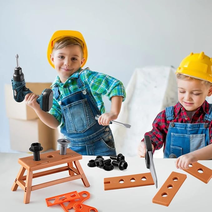 Kids Tool Box–Zealous 48 PCS Pretend Play Tools Toys for Toddler,Electric Drill Kids Tool Kit for Boys & Girls Ages 3-8 Years Old, Construction Tool Kit Playset for Boys