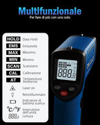 Infrared Thermometer Laser Temperature Gun, Digital Surface Heat Temp Gun Non-Contact for Cooking Food, Pizza Oven, Griddle Meat, Refrigerator, HVAC, Grill, Engine -58℉~986℉ (GM531)
