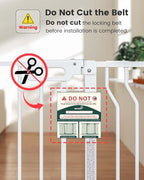 Mom's Choice GROWNSY Baby Gate, 30.5"-53" Auto-Close Dog Gate for Stairs & Doorways, Pressure-Mounted Easy Install Baby Gate - No Drill, Walk Through, Safe & Durable