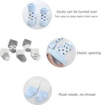 Newborn Baby Boy Girl Caps Mittens Socks Set Cotton Baby Essentials Accessories (Hats+Gloves+Socks)