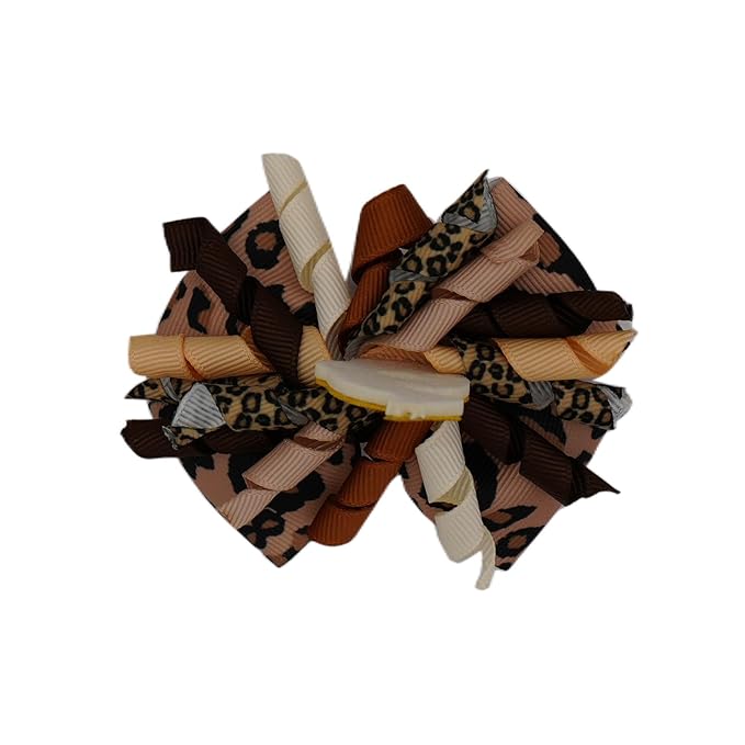 Sixth Birthday Hair Bow for Baby Girls 1 2 3 4 5 6 Years Sprinkle Decorations Party Hair Accessories for Six 6th Birthday Glitter Leopard Print like Cupcake