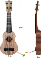 Raimy 17in Kids Ukulele Guitar - 4 Strings Mini Guitar Children Musical Instruments Educational Toys with Picks for Toddler Kids Boys Girls Beginner (Koa Color)