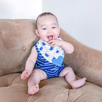 Pickle & Olive Bandana Teething Bibs with Attached Teether - Set Of 4 - Nautical