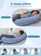 INSEN Cooling Pregnancy Pillow, Maternity Pillow for Pregnant Women(Cooling Blue)