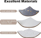 Loartee Coral Velvet Area Rug - 1" Thick Memory Foam Baby Play Mat, Washable Toddler Carpet, Home Decor for Living Room, Nursery, Kids Bedroom, Astral Gray, 5'11"x6'7"