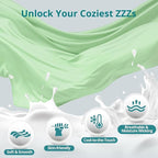 Sasttie Pregnancy Pillows for Sleeping, Jumbo U Shaped Cooling Full Body Pillow with Removable Cover, Pregnant Women Must Haves, Maternity Essential, Light Green