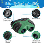Easter Gifts for 3-12 Years Old Boys, VNVDFLM Compact 8x21 Shock Proof Green Binoculars for Bird Watching Kids Telescope for Teens Toys for 5-10 Years Old Girls (Green)
