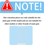 Extra Wide Baby Gate 14.17in Wide Extensions Walk Through Baby Gate Pressure Mount Auto Close Child Safety Gates (White, Extension-14.17"/36cm)