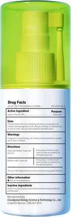 Nasal Cavity Cleaner 0.9% Physiological Saline Available for Children and Adults (60ml)-Moisturizes Dry Nose,Clean Nasal Passage，Sinus Relief，Refresh ，360 Degree Rotating Nozzle