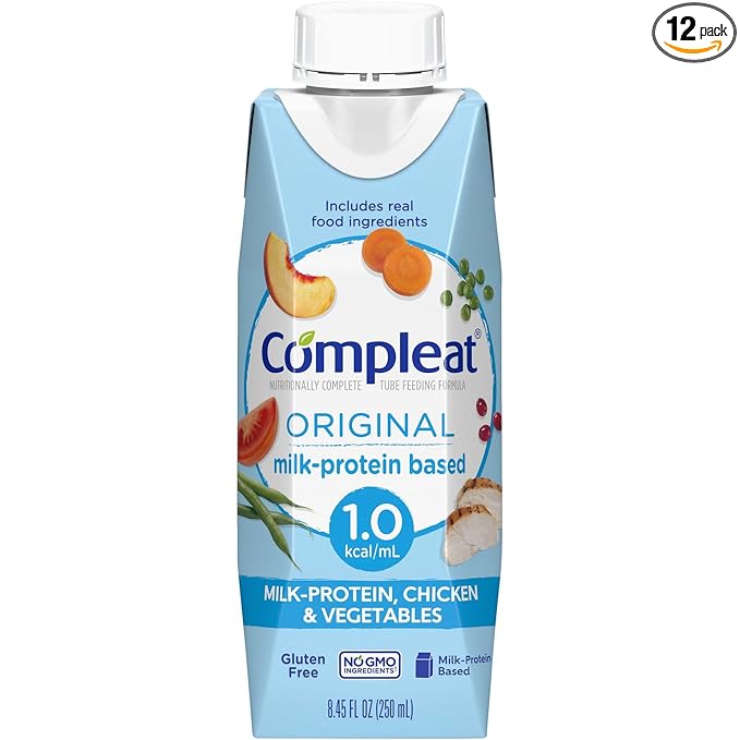 Nestle Compleat Original Tube Feeding Formula Unflavored 8.45 oz Carton, 12 Count