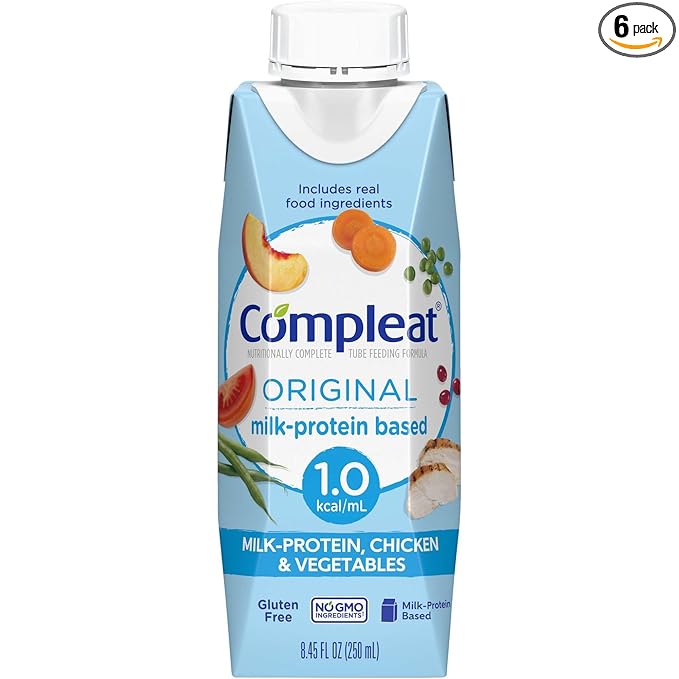 Nestle Compleat Original Tube Feeding Formula Unflavored 8.45 oz Carton, 6 Count