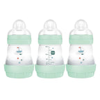 MAM 5oz Easy Start Anti-Colic Baby Bottles, Slow Flow, Breastfeeding-Like Silicone Nipple Bottle, Reduces Colic, Gas, & Reflux, Easy-to-Clean, BPA-Free, Vented Baby Bottles for Newborns, 0-3 Months