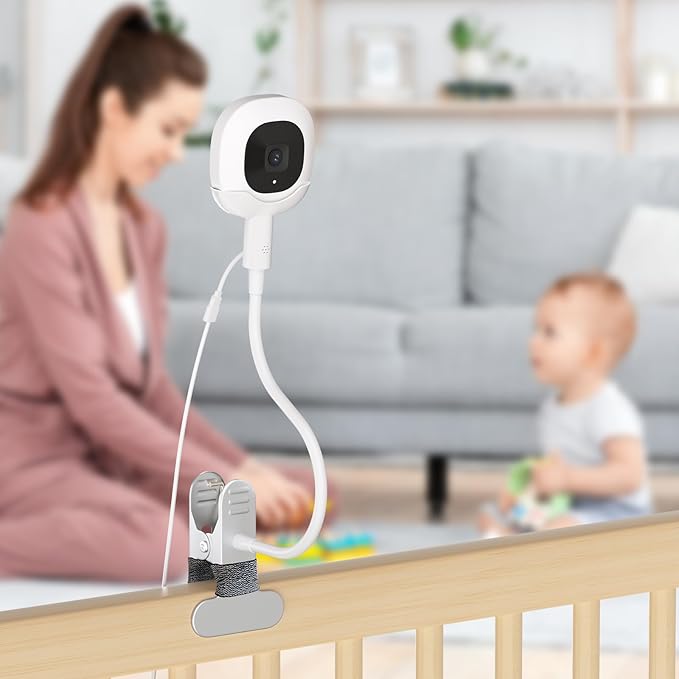 Upgraded Baby Monitor Clip Charger Mount for Nanit Pro/Plus/Original Cameras with Type-C Charging Port Connector Mount Portable Camera Holder for Travel & Crib,Temperature and Humidity Display